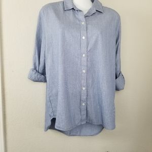 GAP boyfriend fit blue oversized shirt size small